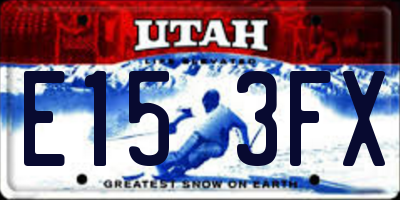 UT license plate E153FX