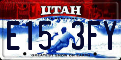 UT license plate E153FY