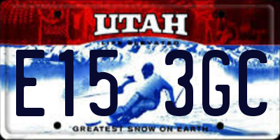 UT license plate E153GC
