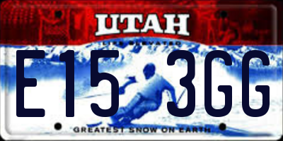 UT license plate E153GG