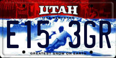 UT license plate E153GR