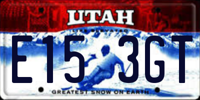 UT license plate E153GT
