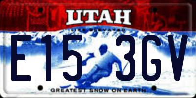 UT license plate E153GV