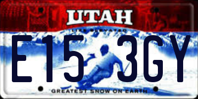 UT license plate E153GY