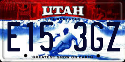 UT license plate E153GZ