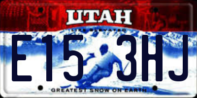 UT license plate E153HJ