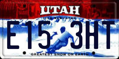 UT license plate E153HT