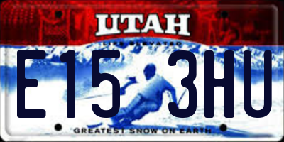 UT license plate E153HU