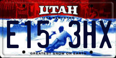 UT license plate E153HX