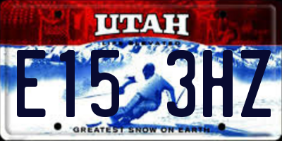 UT license plate E153HZ