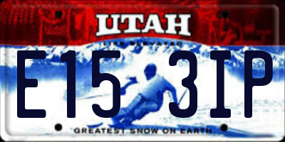UT license plate E153IP
