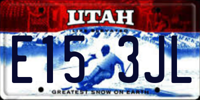 UT license plate E153JL