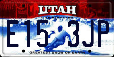 UT license plate E153JP