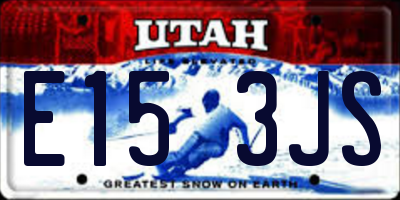 UT license plate E153JS