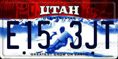 UT license plate E153JT