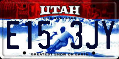 UT license plate E153JY