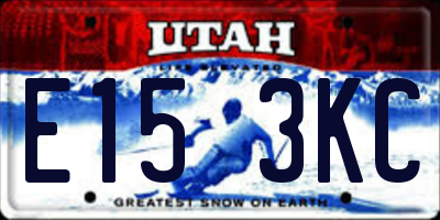 UT license plate E153KC