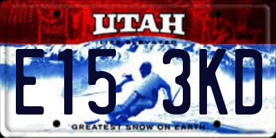 UT license plate E153KD