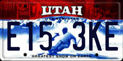UT license plate E153KE