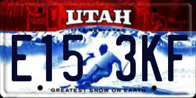 UT license plate E153KF
