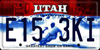 UT license plate E153KI