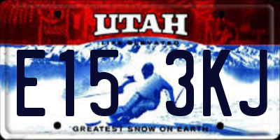 UT license plate E153KJ
