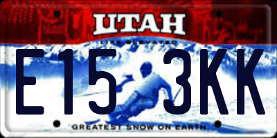 UT license plate E153KK