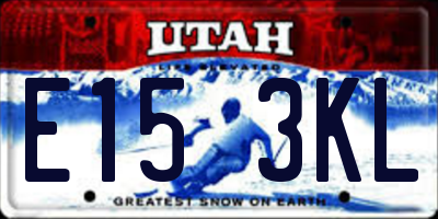 UT license plate E153KL