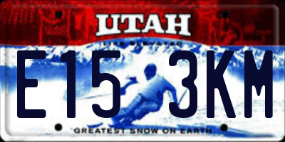 UT license plate E153KM