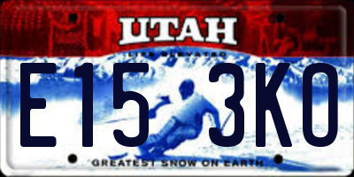 UT license plate E153KO