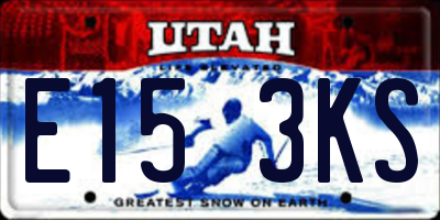 UT license plate E153KS
