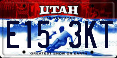 UT license plate E153KT