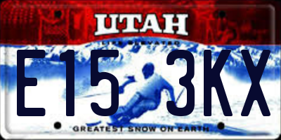 UT license plate E153KX