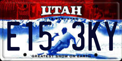 UT license plate E153KY