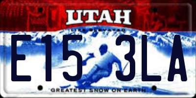 UT license plate E153LA