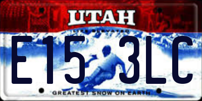UT license plate E153LC