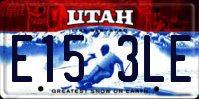 UT license plate E153LE