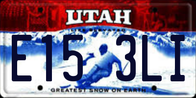 UT license plate E153LI