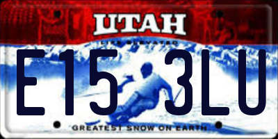 UT license plate E153LU
