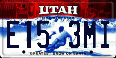 UT license plate E153MI