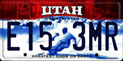 UT license plate E153MR