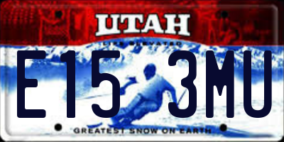 UT license plate E153MU