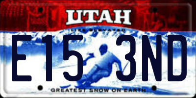 UT license plate E153ND