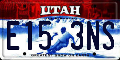 UT license plate E153NS
