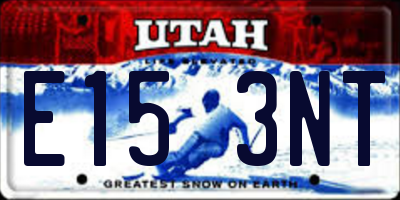 UT license plate E153NT