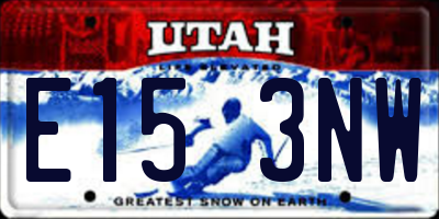 UT license plate E153NW