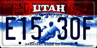 UT license plate E153OF