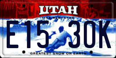 UT license plate E153OK