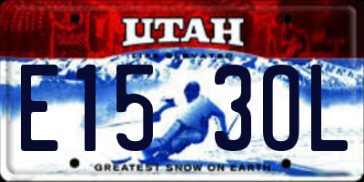 UT license plate E153OL