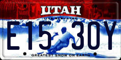 UT license plate E153OY